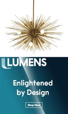 a chandelier with the words lumens enlightened by design