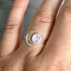 FREE Shipping Worldwide: Stay wild, Moon child! This one is for the free spirits, drifters, and celestial beings out there. This adjustable moon ring features Moonstone and 925 sterling silver, and is sure to grab attention wherever you go! Why shop with us? ✓ Over 40,000+ Happy customers! ✓ 30 Day money back guarantee ✓ Tracking number for every order ✓ Encrypted SSL for 100% protection ✓ Real people on our support team + We proudly offer a 100% satisfaction guarantee. We want to provide you wi Magical Sterling Silver Crystal Ring For Gift, Celestial Moonstone Ring With Moon Charm, Magical Moon Shaped Ring With Moon Phase Detail, Magical Moon Shaped Ring With Moon Phase, Magical Moon-shaped Ring With Moon Phase Details, Magical Moon-shaped Ring With Moon Phase, Magical Moon Phase Moon-shaped Ring, Celestial Moonstone Ring With Moon Charm As Gift, Silver Moonstone Ring With Moon Charm As Gift