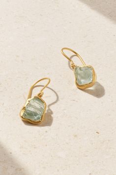 Pippa Small's earrings are part of the 'Metamorphic' collection, which is filled with pieces featuring natural, uncut gems in their "most powerful form." They're handmade from 18-karat gold and set with aquamarines, which are believed to symbolize happiness and hope. Uncut Gems, Aquamarine Earrings, Aqua Marine, Drawstring Pouch, Small Earrings, Fall Shopping, Fine Jewellery Earrings, Most Powerful, Women Collection