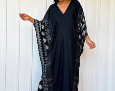 Navy Blue Embroidered Caftan, Women's Caftan, Wedding Dress, Embroidered Caftan Dress, Caftan Maxi Dress, Caftans for Women, Caftans - Etsy Flowy Maxi-length Abaya For Eid, Festive V-neck Printed Kaftan, Festival V-neck Kaftan, Traditional Boho Maxi Dress, Traditional Flowy Boho Maxi Dress, Traditional Flowy Maxi Boho Dress, Festive Flowy V-neck Maxi Dress, Printed V-neck Dress For Eid, Flowy Festive Maxi Dress