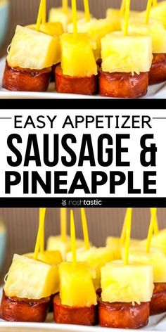 Christmas Snacks For Party Appetizers, Sausage And Pineapple, Christmas Snacks For Party, Pineapple Appetizers, Gluten Free Clean Eating, Gluten Free Finger Foods, Recipe For Sausage, Gluten Free Party, Sausage Appetizers