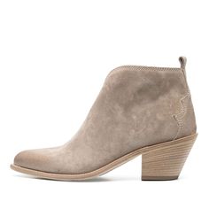 TAAFO Leather Block Heel V Cut Ankle BOOTIES Suede Western Boots With Stacked Heel camel-34 Suede Western Boots, Short Suede Boots, Boots Beige, Leather Block Heels, V Cut, V Cuts, Short Boots, Stacked Heel, Western Boots