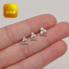 Metal: 14k solid gold, Available Gold color: Yellow gold  Guaranteed Authentic 14k Gold, Not Gold Plated or Gold Filled Stone:  CZ Thickness:0.82mm (20G) Stamp:14k ★Every ear is different, the length of backings that most suitable for your ear will depend on your ear thickness ★Titanium is a very safe metal, so we don't plate it, in order to avoid some people are allergic to the plating material. NOTE The item combined by 14k solid gold and implant grade titanium push in back,  packed in a beautiful Jewelry Box   SHIPPING ADDRESS All the orders will ship to the supplied address through your Etsy Order, Please leave your phone number,will give to carrier for safe deliver. We will not send and replacement parcels due to incomplete or inaccurate address.  PACKING ●Can be Gift packed including Gold Cubic Zirconia Fine Jewelry Piercings, Fine Jewelry 14k Gold Piercings For Anniversary, 14k Gold Fine Jewelry Piercings For Anniversary, Gold Cubic Zirconia Piercings Fine Jewelry, Dainty Yellow Gold Piercings With Cubic Zirconia, Dainty Yellow Gold Cubic Zirconia Piercings, Gold Dainty Cubic Zirconia Cartilage Earrings, Dainty Gold Cartilage Earrings With Cubic Zirconia, Small Gold Diamond Jewelry