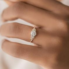 Lady's Slipper Ring – Melanie Casey Snowdrift Ring, Melanie Casey, Diamond Ring, Platinum, Engagement Rings, Band, Ring, Stone, Flowers