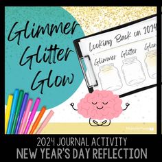 New Years 2025 | "Glimmer, Glitter, Glow" End of Year Reflection Activity