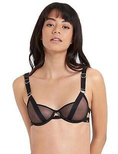 Great Shopping Bluebella Thea Half Cup Bra Sexy Semi Sheer Underwired Erotic Bras 41268 Black, Intimates & Sleep Thigh Harness, Open Cup Bras, Half Cup Bra, Bare Necessities, Cup Bra, Designer Lingerie, Swimwear Sale, Bra Cups, Underwire Bra