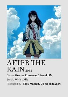 an anime poster with the title after the rain