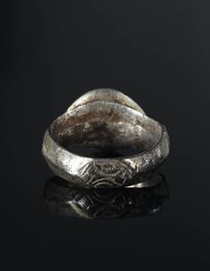 Antique Silver Ring with Gilding by AntiqueJewls. Genuine Medieval Artifact Early Islamic Unique Ancient Silver with Gilding Signet Ring Authentic Old Ring. All the rings on offer are hand-picked pieces for sale with a great look, very good quality and absolute authenticity. Great signet ring from the 1000-1300s Silver, Gilding. Vintage from before 1700. Antique Hand Forged Rings For Ceremonial Occasions, Antique Hand Forged Ceremonial Rings, Antique Engraved Open Ring For Ceremonial Occasions, Medieval Engraved Jewelry For Weddings, Medieval Engraved Jewelry For Anniversary, Ancient Oval Engraved Jewelry, Ancient Ceremonial Hallmarked Jewelry, Medieval Engraved Wedding Jewelry, Medieval Style Engraved Wedding Jewelry