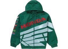 Check out the Supreme Honda Fox Racing Puffy Zip Up Jacket Dark Green available on StockX Need For Speed Movie, Red Black Green, Shirt Design Inspiration, Men's Outerwear, Puffy Jacket, Fox Racing, Sports Suit, Zip Up Jacket, Zip Up