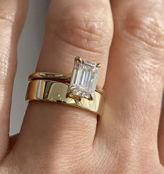 Thick Gold Wedding Band, Thick Wedding Bands, Gold Band Engagement Rings, Dream Wedding Ring, Stunning Diamond Rings, Ring Cuts, Wedding Band Designs