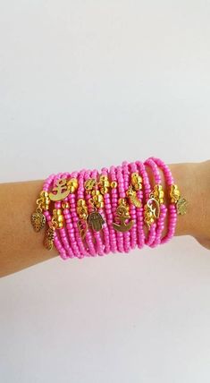 15 pink bracelet - stackable bracelet - Friendship Bracelets - stretch bracelet - bracelet set - summer jewelry - spring bracelet - boho Layering Friendship Bracelets - Boho Chic Spring Bracelets, you are buying 15 bracelets in this listing.  Each bracelet is 7.50 inches TAKE ADVANTAGE OF COMBINED SHIPPING Only 0.50€ (about 0.60 USD) for adicional item!! Handmade with love! Spiritual Pink Adjustable Stretch Bracelet, Spiritual Adjustable Pink Stretch Bracelet, Pink Bracelets For Summer Festivals, Pink Bracelet For Summer Festival, Festival Pink Beaded Bracelets, Adjustable Pink Stackable Friendship Bracelets, Pink Stackable Beaded Bracelets For Summer, Stackable Pink Beaded Bracelets For Summer, Adjustable Stackable Pink Friendship Bracelets