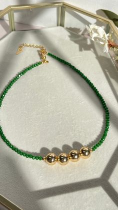 Hunter green, the season color. 𝐌𝐀𝐓𝐄𝐑𝐈𝐀𝐋: 18k Gold filled, faceted crystals. 𝐂𝐀𝐑𝐄 𝐓𝐈𝐏𝐒: Avoid contact with moisture (water, perfume and other chemicals) Mostly take off jewelry when exercising, showering, sleeping When not in use store your pieces in the jewelry bag or box. Water Perfume, Jewelry Bag, Faceted Crystal, Season Colors, Hunter Green, Jewelry Bags, Care Tips, Chemicals, Gold Filled