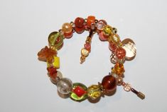 Put on this cheerful bracelet featuring tangerine, orange and yellow hues.  It is delicate yet vibrant and features earthy materials like cork and glass beads that catch the sun's rays to make you happy! Earthy Materials, Yellow Hues, Orange You Glad, Tangerine Orange, Orange And Yellow, You Happy, Bead Bracelet, Are You Happy, Cork