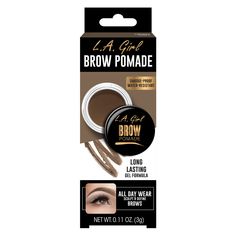 Define and sculpt perfect looking brows. Creamy pomade glides on smoothly and locks into place. Water-resistant formula lasts throughout the day without fading or smudging. Available in 6 flattering shades to fill and fix brows. Complement your brow fix with PRO.brush Duo Brow Brush, featuring an angled brush and spoolie. Maybelline Tattoo, Gene False, Natural Glowing Skin, Eyebrow Enhancer, Brow Brush, Brow Definer, Brow Pomade, Angled Brush, Eyebrow Gel