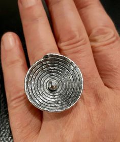 Unique Spiral Metal Rings, Nickel-free Silver Spiral Rings, Nickel-free Spiral Silver Rings, Spiral Ring As A Gift, Silver Swirl Rings As Gift, Silver Spiral Ring For Anniversary, Silver Swirl Rings For Gifts, Silver Swirl Rings For Gift, Silver Spiral Anniversary Ring