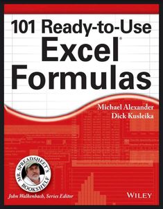 the book cover for 101 ready - to - use excel formulas by michael alcander