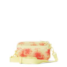 Radiate tropical vibes everywhere you go with the Mara Phone Sling in limited-edition Tropiflora Air Mesh. Soft. Breathable. Super sporty. This lightweight crossbody phone sling features our SS24 hibiscus pattern for a bold, summery spin that looks just as cute on your commute as it does on the beach. Make every day vacay while keeping your daily essentials within reach. Summer Bags With Transparent Straps For Daily Use, Trendy Beach Phone Bag With Adjustable Strap, Dagne Dover Mara Phone Sling, Transparent Sling Bag, Beach Floral Print Multicolor Shoulder Bag, Dagne Dover, Neutral Bag, Eco Friendly Baby, Grocery Tote