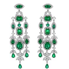 Check out the deal on Roberto Coin Emerald & Diamond Halo Chandelier Drop Earrings in White Gold at Borsheims Halo Chandelier, Most Expensive Jewelry, Tiaras Jewellery, Jewelry Design Drawing, Diamond Jewelry Designs, Roberto Coin, Expensive Jewelry, Emerald Earrings, Royal Jewelry