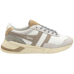 Buy Gola womens Eclipse Pure sneakers in white/grey/oat at gola White Running Shoes With Contrast Sole, White Running Shoes With Contrast Sole For Jogging, White Athleisure Sneakers With Rubber Waffle Outsoles, Modern White Sneakers With Ortholite Insole, White Cushioned Athleisure Sneakers, Comfortable White Running Shoes With Rubber Sole, Athleisure Sneakers With Rubber Waffle Outsoles And White Sole, Light Sports Low-top Running Shoes With Contrast Sole, Comfortable White Sneakers For Jogging