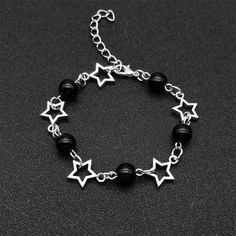 ✈️ Free shipping Worldwide Delivery & Returns ✈️ FREE FAST SHIPPING We offer free fast shipping + we ship internationally Delivery time: 7-14 business days 💚EASY RETURNS You can return your item for a refund within 30 days from the date the package was delivered to you. A Star, Black Beads Bracelet, Y2k Acrylic, Bracelet Y2k, Bracelet Inspiration, Trendy Bracelets, Beaded Jewelry Designs, Jewelry Accessories Ideas, Five Pointed Star