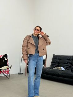 Cropped Trench, Women Brown Short Trench, Short Trench Coat, Trench jacket, Spring Trench Coat, Spring jacket, Women Short Trench Jacket Short Trench Coat Women, Trench Coat Spring, Trench Outfit, Spring Trench Coat, Spring Trench, Cropped Trench Coat, Coat Spring, Short Trench Coat, Trench Coat Outfit