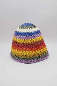 Mahina Crochet Bucket Hat This product has been hand-picked by Storets' stylists. Wide Brim Crochet Hat Made Of Yarn, Brimmed Crochet Hat In Cotton Yarn, Adjustable Cotton Yarn Hats, Summer Crochet Cotton Hat, Multicolor One Size Straw Hat For Spring, Multicolor Straw Hat For Spring, Casual Handwoven Crochet Hat For Spring, Multicolor Brimmed Cloche Hat, Multicolor Woven Crochet Hat For Spring