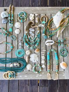 Single Stack Bracelet | Tides Twine And Twig, Twig Jewelry, Blessing Beads, Driftwood Jewelry, Stack Bracelet, Beachy Vibes, Green Shades, Layered Necklace Set, Layer Necklace