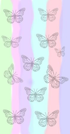 a colorful background with butterflies on it