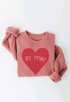 BE MINE Graphic Sweatshirt Unisex Fleece Pullover Relaxed Fit. -Spun from plush sponge fleece fabric -Remarkably soft unisex pullover -Crewneck sweatshirt lends itself to daily wear and year-round layering. -Featuring ribbed cuffs and waistband, a crew neck, and fashion-forward fleece fabrication. Heart Sweatshirt, Puffed Heart, Be Mine, Workout Sweatshirt, Pink Sweatshirt, Boots For Sale, Mens Socks, Lifestyle Brands, Fleece Fabric