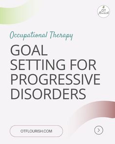 Learn how to write rock solid goals for patients with progressive disorders Certified Occupational Therapy Assistant, Occupational Therapy Assistant, Work Goals, Specific Goals, Rock Solid, Occupational Therapy, Goal Setting, Dm Me, Disease