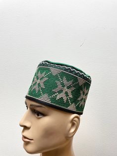 Traditional Cap, Hausa hat, Nigerian Cap, African Hat, Africa Kufi Hat, Green African Cap, African Fulani Hat New Size : 21 inches Small Size Traditional Adjustable Hat For Outdoor, Green Curved Brim Hat As Gift, Traditional Adjustable Mini Hats With Short Brim, Adjustable Green Sun Hat Cap, Traditional Adjustable Hat With Short Brim, Green Short Brim Baseball Cap For Beach, Adjustable Beanie Cap, Green Adjustable Cap Sun Hat, Traditional Adjustable Short Brim Hat