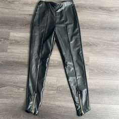 Nwot Black Leather Like Pants Gold Zipper Accent Skinny S Small 4 2/$10 Bundle 2 Items For $10 Must Add 2 Items To A Bundle For Discount Stretch Pants With Zipper Closure For Night Out, Trendy Fall Leggings With Zipper Closure, Fitted Black Pants With Metal Zipper, Fitted Black Bottoms With Metal Zipper, Stretch Fall Leggings With Zipper Closure, Stretch Leggings With Zipper Closure For Fall, Stretch Bottoms With Zipper Closure For Night Out, Black Leggings With Zipper Closure For Fall, Black Pants With Metal Zipper For Fall