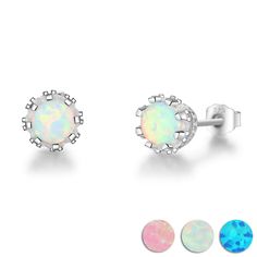 Treat yourself or someone special to the look of dazzling Opals with our 7mm Milky Opal Round Stud Earrings For Women Solid 925 Sterling Silver Earring Fashion Jewelry Gift For Party. Classic stud styling makes these earrings a popular choice, and our Opals are of the highest quality so your look is always polished and pulled together. A roomy gallery admits lots of light to each stone for maximum sparkle. Earring Type: Stud EarringsFine or Fashion: FashionMetals Type: SilverStyle: TRENDYGender: Opal Earring, Blue Opal Earrings, Opal Earrings Stud, Opal Studs, Round Stud Earrings, Opal Earrings, Silver Earring, White Opal, Sterling Silver Studs