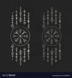 Runes Back Tattoo, Runic Tattoo Ideas, Viking Graphic Design, Old Norse Tattoo, Ancient Viking Tattoos, Runic Tattoo, Runic Symbols, Viking Symbols And Meanings