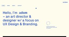 the website for an art director and designer