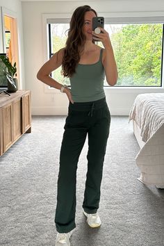 woman wearing lululemon pants