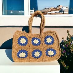 Crochet Raffia Tote Bag Straw Summer Beach Woven Bag Gift - Etsy Trendy Brown Crochet Bag For Beach Season, Trendy Brown Crochet Bag For Vacation, Summer Knitted Shoulder Bag For Daily Use, Trendy Knitted Shoulder Bag For Beach, Trendy Knitted Vacation Shoulder Bag, Knitted Shoulder Bag For Daily Summer Use, Trendy Knitted Shoulder Bag For Vacation, Beige Rectangular Crochet Bag For Beach, Rectangular Beige Crochet Bag For Beach