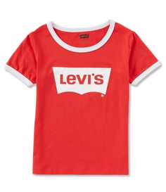 From Levi's &#x2C; this tee features:contrast ringer trim round necklineshort sleevesoversized batwing logo graphic across chestcottonmachine washImported.