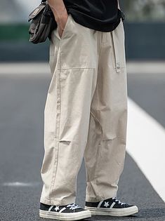 Men's Trousers Baggy Harem Pants Casual Pants Baggy Harem Pants Pocket Wide Leg Leg Drawstring Solid Color Comfort Sports Daily Streetwear Casual / Sporty Black Grey Micro-elastic 2023 - AU $44.99 Mens Wide Leg Pants, Baggy Harem Pants, Trousers Baggy, Mens Trousers Casual, Pants Pocket, Pants Baggy, Sporty Casual, Streetwear Casual, Baggy Pants