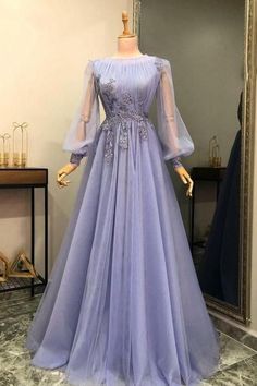 Party Gowns Elegant, High Neck Prom Dress, Gowns Elegant, Lace Beading, Formal Dresses With Sleeves, Fancy Dresses Long, Long Sleeve Prom, Evening Party Gowns, Prom Dresses Modest