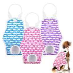 three different styles of bibs for dogs