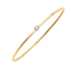 18K Yellow Gold Round Brilliant Cut Diamond D = .15 ctw G-H, VS-SI1 Width = 1.8mm For additional information please contact Partita +1(415) 447-0795 Classic White Gold Bangle With Single Diamond, Classic Yellow Gold Bangle With Diamond Accents, Classic Yellow Gold Bangle With Single Diamond, Formal Diamond Bangle With Single Diamond, Classic Yellow Gold Diamond Bangle, Formal Bangle With Single Diamond, Timeless Formal Bangle With Single Diamond, Classic Bangle With Single Diamond For Anniversary, Classic Single Diamond Bangle For Anniversary