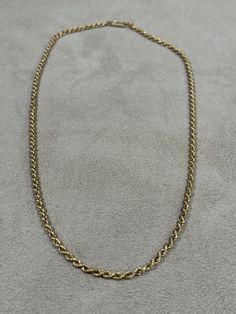 Beautiful 14k gold chain. Solid gold. the is one link that is broken. Selling for scrap or repair.  Let me know if you have any questions. Vintage 14k Gold Necklaces With Curb Chain, Hallmarked Yellow Gold Link Chain Necklace, 14k Gold Hallmarked Link Chain Necklace, 14k Gold Link Chain Necklace, Formal Gold Rope Chain Link Necklace, Hallmarked Yellow Gold Oval Link Chain Necklace, 14k Gold Link Rope Chain Necklace, 14k Gold Rope Chain Necklace With Curb Chain, 14k Gold Link Necklace With Hallmark