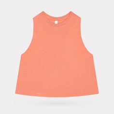 an orange tank top on a white background