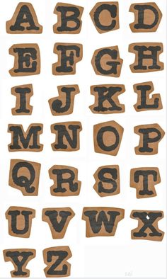 the letters are made out of wood and have been cut into small pieces to make it look