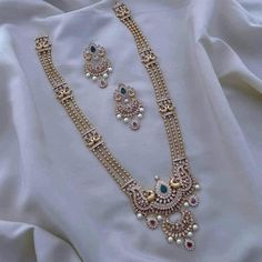 Rani Har, Ruby Necklace Designs, Pearl Bead Necklace, Indian Wedding Jewelry Sets, Long Haram, Neck Pieces Jewelry, New Gold Jewellery Designs, Indian Bridal Jewelry Sets, Fancy Jewelry Necklace