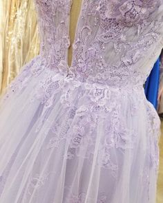 Silhouette:?A Line Waist: Natural Sleeve Length: Sleeveless Fabric:?Tulle, Lace Shown Color: Purple Built-In Bra: Yes Prom Dresses Lilac, Dresses Lilac, Lilac Prom Dresses, Make Your Own Dress, Long Prom Dresses, Lilac Dress, Purple Lace, Prom Dresses Lace, Tulle Lace