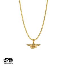 The Mandalorian™ By Star Wars©Embrace the adorable and mystical essence of Grogu and the captivating world of Star Wars™ with the Star Wars™ Grogu Necklace. Let this exquisite piece of jewelry serve as a reminder of the power of innocence, friendship, and the ability to bring light even in the darkest of times, just like the remarkable character it represents. May the Force be with you as you embark on your own galactic adventures alongside Grogu!The Grogu Necklace Comes With Micro Curb Style Ch Star-shaped Stainless Steel Jewelry With Adjustable Chain, Stainless Steel Star Jewelry With Adjustable Chain, Themed Stainless Steel Jewelry As Gift, Adjustable Stainless Steel Star-shaped Jewelry, Adjustable Stainless Steel Star Jewelry, Symbolic Star-shaped Adjustable Jewelry, Adjustable Star-shaped Symbolic Jewelry, Adjustable Symbolic Star Jewelry, Symbolic Star-shaped Jewelry As Gift