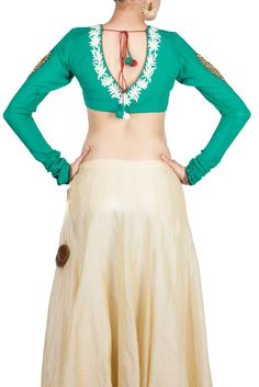 Sea Green Colour blouse in gorgette fabric Green Georgette Choli With Cutdana, Green Georgette Top For Wedding, Elegant Green Georgette Tops, Festive Green Georgette Top, Pista Green Blouse With Resham Embroidery For Reception, Pista Green Georgette Blouse With Traditional Drape, Green Georgette Blouse For Reception, Designer Pista Green Georgette Blouse, Green Georgette Blouse With Traditional Drape