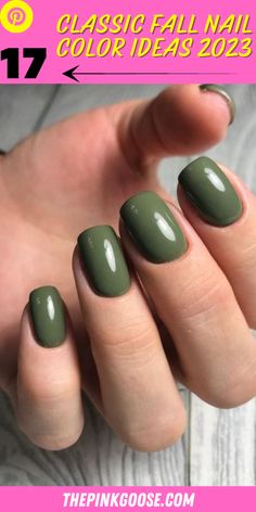 17 Classic Fall Nail Color Ideas for Women Over 50 - thepinkgoose.com Fingernail Colors Fall 2022, Nail Fall Colors 2024, Best Fall Nail Colors 2022